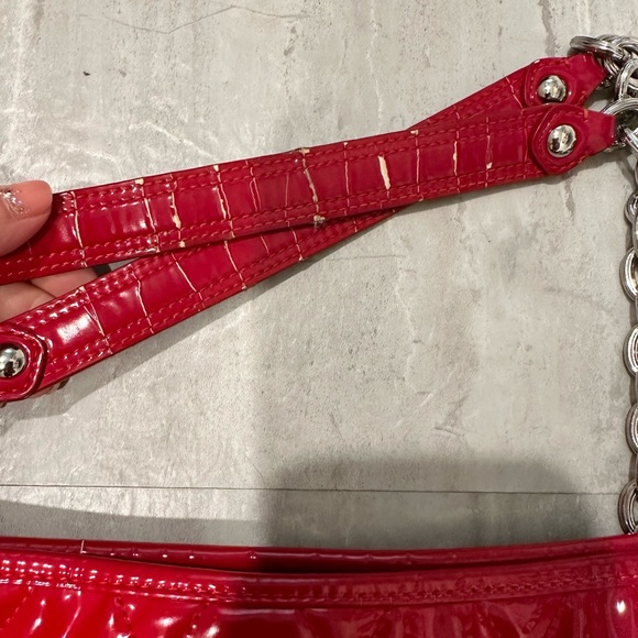 Patton Red Leather Coach Bag - Picture 4 of 6